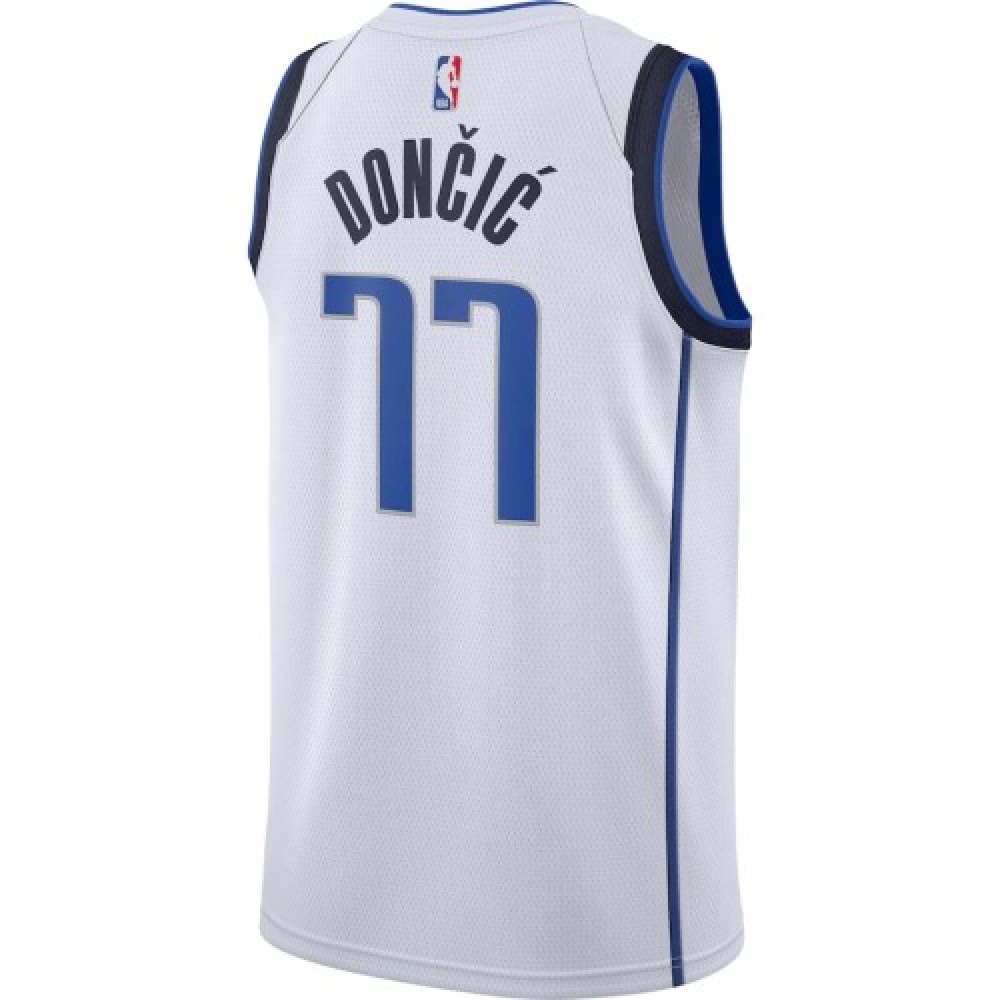 Men's Dallas Mavericks Luka Doncic #77 White 2020/21 Swingman Jersey - Association Edition-Pro Kit Vault | Brand New 26/27 Sports Jerseys
